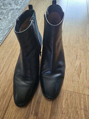 COACH Leather And Suede Zipper Bootie Women's Size US 9.5 BLACK